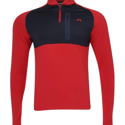 J. Lindeberg Adam Mid Layer Outerwear 1/4 Zip Golf Apparel