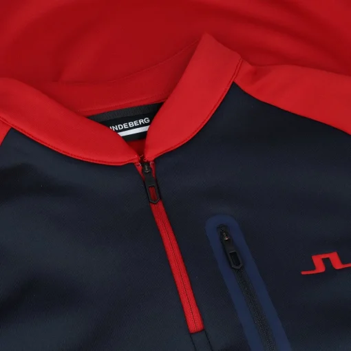 J. Lindeberg Adam Mid Layer Outerwear 1/4 Zip Golf Apparel