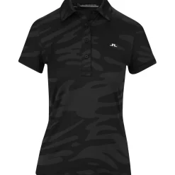 J. Lindeberg Alaya Jacquard Golf Shirt Polo Short Sleeve Golf Apparel