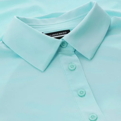 J. Lindeberg Alaya Jacquard Golf Shirt Polo Short Sleeve Golf Apparel