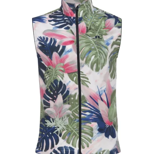 J. Lindeberg Ash Light Packable Print Outerwear Vest Golf Apparel