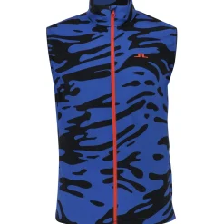 J. Lindeberg Ash Light Packable Print Outerwear Vest Golf Apparel