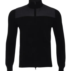 J. Lindeberg Bridge Knitted Hybrid Sweater Full Zip Golf Apparel