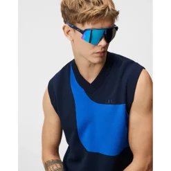 J. Lindeberg Davis Knitted V-neck Sweater Vest Golf Apparel