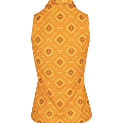 J. Lindeberg Dena Print Sleeveless Shirt Polo Short Sleeve Golf Apparel