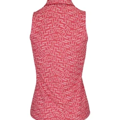 J. Lindeberg Dena Print Sleeveless Shirt Polo Short Sleeve Golf Apparel