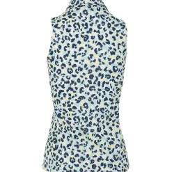 J. Lindeberg Dena Print Sleeveless Shirt Polo Short Sleeve Golf Apparel