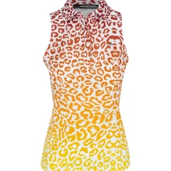 J. Lindeberg Dena Print Sleeveless Shirt Polo Short Sleeve Golf Apparel