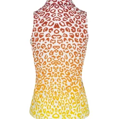 J. Lindeberg Dena Print Sleeveless Shirt Polo Short Sleeve Golf Apparel