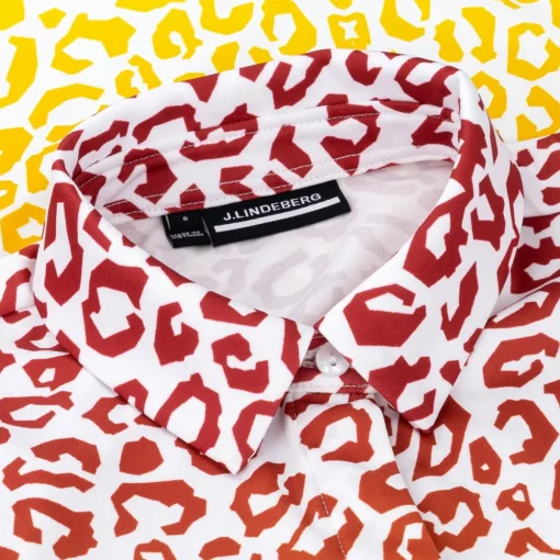 J. Lindeberg Dena Print Sleeveless Shirt Polo Short Sleeve Golf Apparel