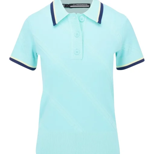 J. Lindeberg Feline Knitted Shirt Polo Short Sleeve Golf Apparel