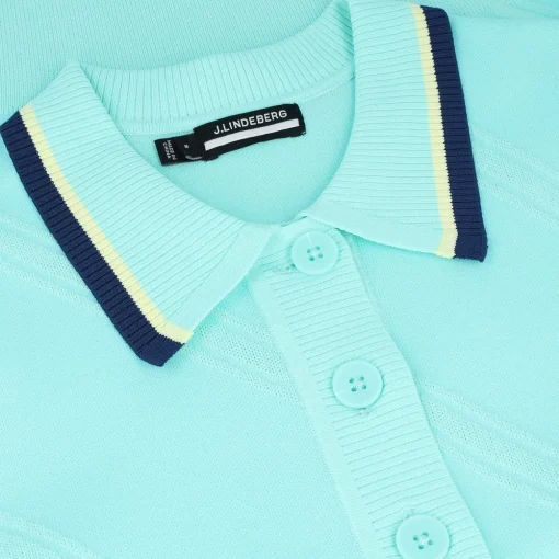 J. Lindeberg Feline Knitted Shirt Polo Short Sleeve Golf Apparel