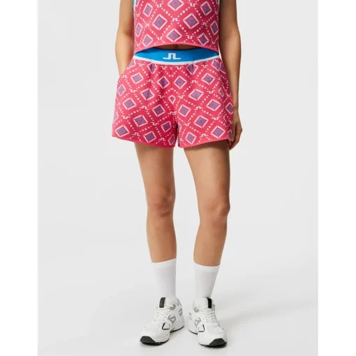 J. Lindeberg Flare Knitted Shorts Flat Front Golf Apparel