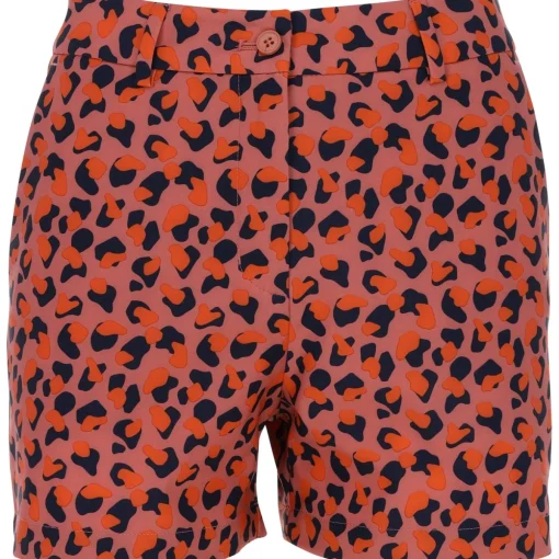 J. Lindeberg Gwen Printed Golf Shorts Flat Front Golf Apparel