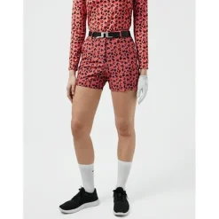 J. Lindeberg Gwen Printed Golf Shorts Flat Front Golf Apparel
