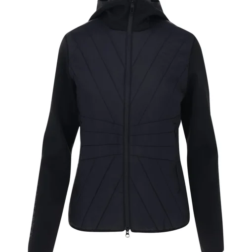 J. Lindeberg Holma Quilt Hybrid Hood Outerwear Jacket Golf Apparel