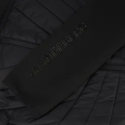 J. Lindeberg Holma Quilt Hybrid Hood Outerwear Jacket Golf Apparel