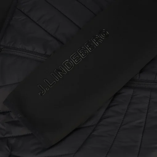 J. Lindeberg Holma Quilt Hybrid Hood Outerwear Jacket Golf Apparel
