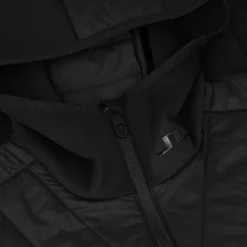 J. Lindeberg Holma Quilt Hybrid Hood Outerwear Jacket Golf Apparel
