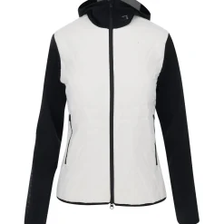 J. Lindeberg Holma Quilt Hybrid Hood Outerwear Jacket Golf Apparel