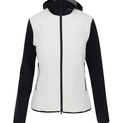 J. Lindeberg Holma Quilt Hybrid Hood Outerwear Jacket Golf Apparel