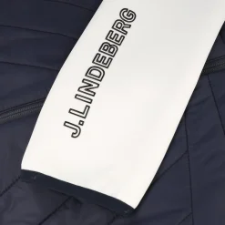 J. Lindeberg Holma Quilt Hybrid Hood Outerwear Jacket Golf Apparel