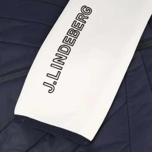 J. Lindeberg Holma Quilt Hybrid Hood Outerwear Jacket Golf Apparel