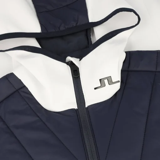 J. Lindeberg Holma Quilt Hybrid Hood Outerwear Jacket Golf Apparel