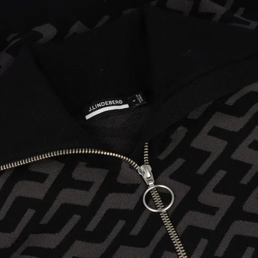 J. Lindeberg Kerla Knitted Zip Sweater Pullover Golf Apparel