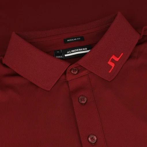 J. Lindeberg KV Regular Fit Print AW '24 Shirt Polo Short Sleeve Golf Apparel