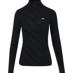 J. Lindeberg Lauryn Deboss Midlayer Outerwear Pullover Golf Apparel