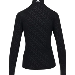 J. Lindeberg Lauryn Deboss Midlayer Outerwear Pullover Golf Apparel