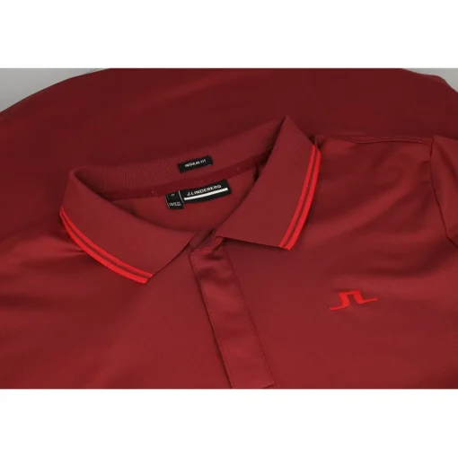 J. Lindeberg Loke Smooth Pique Shirt Polo Short Sleeve Golf Apparel