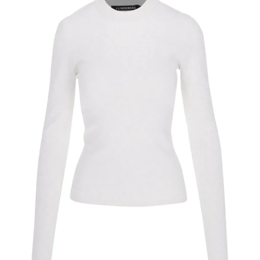 J. Lindeberg Louise Rib Jacquard Knit Top Outerwear Pullover Golf Apparel