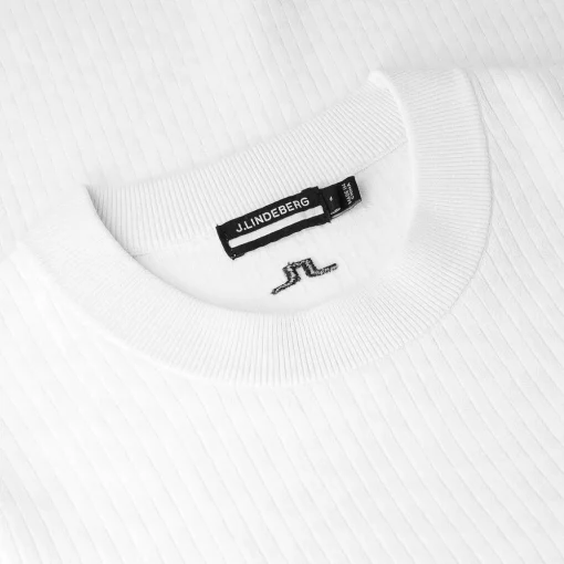 J. Lindeberg Louise Rib Jacquard Knit Top Outerwear Pullover Golf Apparel