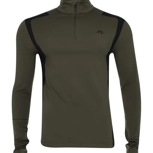 J. Lindeberg Lukas Mid Layer AW '24 Outerwear 1/4 Zip Golf Apparel