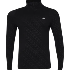 J. Lindeberg Luke Deboss Mid Layer AW '24 Outerwear 1/4 Zip Golf Apparel