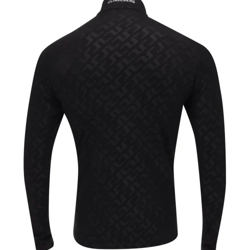 J. Lindeberg Luke Deboss Mid Layer AW '24 Outerwear 1/4 Zip Golf Apparel