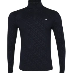 J. Lindeberg Luke Deboss Mid Layer AW '24 Outerwear 1/4 Zip Golf Apparel