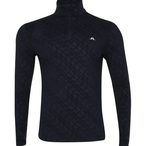 J. Lindeberg Luke Deboss Mid Layer AW '24 Outerwear 1/4 Zip Golf Apparel