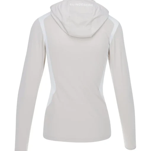 J. Lindeberg Mae Quarter Zip Hood Outerwear Pullover Golf Apparel