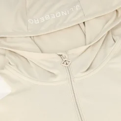 J. Lindeberg Mae Quarter Zip Hood Outerwear Pullover Golf Apparel