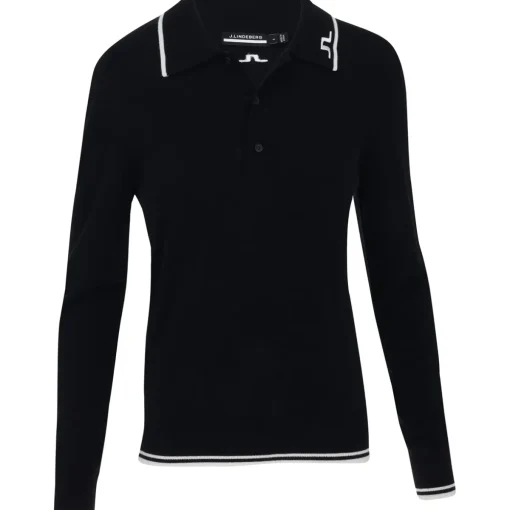 J. Lindeberg Mimmi Knitted Polo Sweater Pullover Golf Apparel