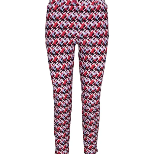 J. Lindeberg Pia Print Pants Flat Front Golf Apparel
