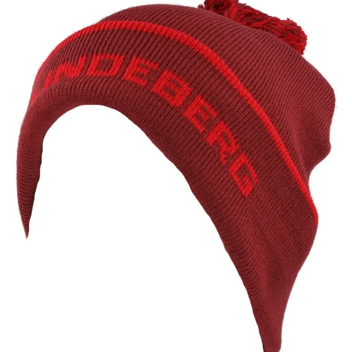 J. Lindeberg Stripe Beanie AW '24 Headwear Knit Hat Golf Apparel