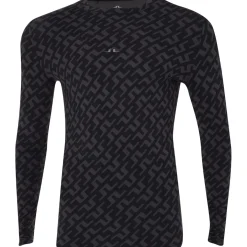 J. Lindeberg Thor Printed Shirt Polo Long Sleeve Golf Apparel