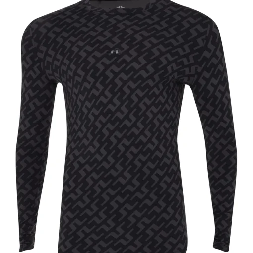 J. Lindeberg Thor Printed Shirt Polo Long Sleeve Golf Apparel