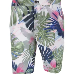 J. Lindeberg Tim Print Shorts Flat Front Golf Apparel