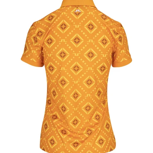 J. Lindeberg Tour Tech Print Shirt Polo Short Sleeve Golf Apparel