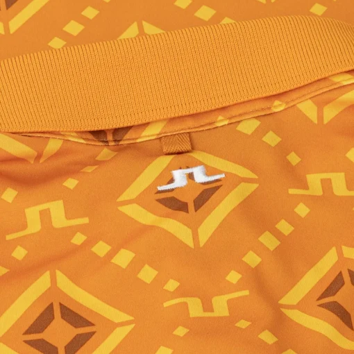 J. Lindeberg Tour Tech Print Shirt Polo Short Sleeve Golf Apparel